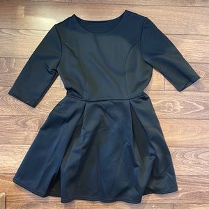 Black fit and flare dress